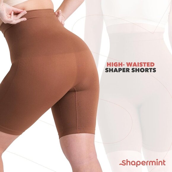 🆕 Women Brown Tummy Control Underwear Every Day High Waisted Body Shaper Shorts - Picture 8 of 9